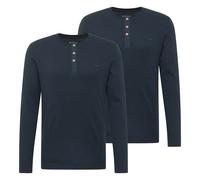 MUSTANG Men's Long Sleeve 2 Pack - Arminto, Knit Rib, Henley Collar, Slim Fit...