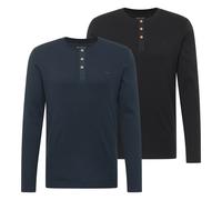 MUSTANG Men's Long Sleeve 2 Pack - Arminto, Knit Rib, Henley Collar, Slim Fit...