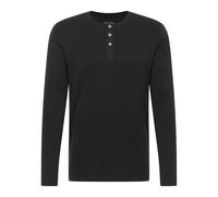 Mustang Men's Long Sleeve - Arminto, Knit Rib, Henley-Kragen,Slim Fit, Bio-B
