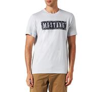 MUSTANG Men's Style Alex C Print T-Shirt, Gray Dawn 4017, S