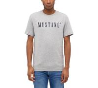 MUSTANG Austin Men's T-Shirt Regular Fit S-3XL White Black Gün Beige Red Grey Cotton, Mid Grey Mélange 4140, S