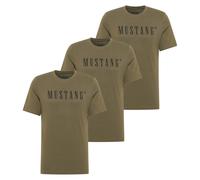 Mustang Men's T-Shirt 3-Pack - Austin, Big Logo, Organic Cotton, Single Jer...