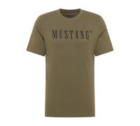 Mustang Mens T-Shirt Austin Big Logo Cotton Single Jersey Round Neck