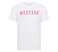 Mustang Mens T-Shirt Austin Big Logo Cotton Single Jersey Round Neck