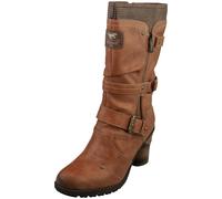 Mustang Side Zip High Heel Womens Ankle Boots in Cognac - 5.5 UK