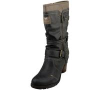 Mustang Side Zip High Heel Womens Knee High Boots in Navy - 4 UK
