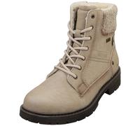 Mustang Side Zip Low Heel Womens Ankle Boots in Off White - 4 UK