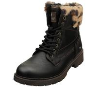 Mustang Side Zip Low Heel Womens Casual Boots in Black - 4 UK
