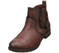 Mustang Side Zip Low Heel Womens Chelsea Boots in Burgundy - 5.5 UK