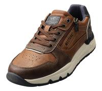 Mustang Side Zip Low Sneaker Mens Fashion Trainers in Cognac - 9 UK