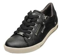 MUSTANG Side Zip Low Sneaker Womens Casual Trainers in Black - 5 UK