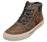 MUSTANG Side Zip Sneaker Mens Casual Trainers in Rust - 7.5 UK