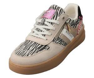 Mustang Side Zip Sneakers Womens Fashion Trainers in Black Beige - 5 UK