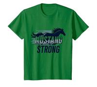 Mustang Strong School Spirit Powerful Stallion Pride T-Shirt, Youth, Kelly Green, 3T
