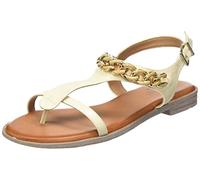 Mustang Women's 1388-809 Sandal, Ivory, 4 UK