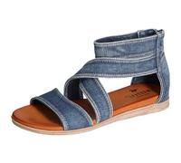 MUSTANG Women's 1424-806 Sandals, blue, 38 EU