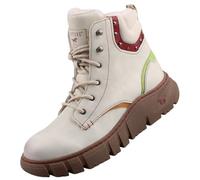 MUSTANG Women's 1499301/243 Lace-up Booty, Ivory, 7.5 UK