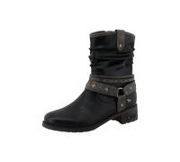 Mustang Women's Ankle Boots with Decorative Straps 15M0062003, black, 40 EU