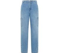 MUSTANG Women's Style Ava Loose Wide Cargo, Medium Blue 581, 29W x 32L