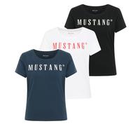 MUSTANG Women's T-Shirt 3-Pack - Alma, Cotton, Crew Neck, Logo