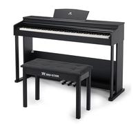 MUSTAR 88 Key Piano Keyboard Fully Weighted with Piano Bench, Digital Piano 88 Weighted Keys Hammer Action, Electric Piano Keyboard 88 Keys with Stool, 3 Pedals, USB/MIDI, Furniture Stand (Black)