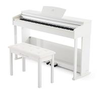 MUSTAR 88 Key Piano Keyboard Fully Weighted with Piano Bench, Digital Piano 88 Weighted Keys Hammer Action, Electric Piano Keyboard 88 Keys with Stool, 3 Pedals, USB/MIDI, Furniture Stand (White)