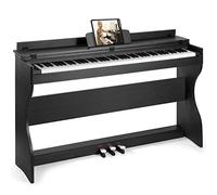 MUSTAR Digital Piano 88 Weighted Keys Touch Sensitivity, Full Size 88 Key Piano Keyboard Semi-Weighted, Electric Keyboard Piano with Stand, LCD Screen, 3 Pedal Boards, Headphone Jack, Music Stand