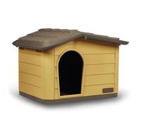 URBNLIVING Plastic Dog House for Small Medium Dogs, Durable Indoor Outdoor Pet Kennel Shelter, Easy Wipe Clean Surface, Air Ventilation, Lightweight, Portable, Weather-Resistant, 2 Sizes