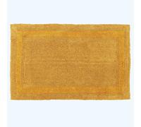 (Mustard, Bath Mat - Extra Large) Luxury Reversible Cotton Bath Mat