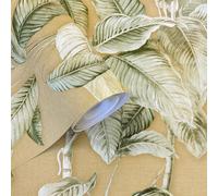 Rasch Boho Palm Wallpaper - 571479 - Mustard