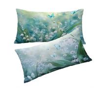 Mustard Color Pillow Cases 2 Pack Flowers Cushion Covers 40x80cm Rectangle Throw Pillow Covers Velvet Cushion Covers With Invisible Zipper Soft and Breathable for living Room Decor Womans Gifts T0T510