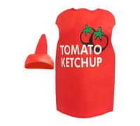 Mustard Costume | Novelty Food Outfit Costumes | Creative Cosplay Lightweight Ketchup Sauce Bottle Shape Clothing for Festival Group Souvenirs Stage Performances