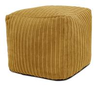 (Mustard / Gold) Square Cord Footstool Pouffe Ottoman Foot Rest