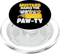 Mustard Makes The Paw-ty Cat Mustard Lover PopSockets PopGrip for MagSafe