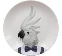 Mustard Novelty Colin The Cockatoo Party Animal Plate Unique Dining Accessory
