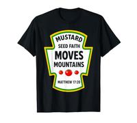 Mustard Seed Faith Moves Mountains Matthew 17:20 Condiments Value Graphic T-Shirt