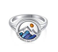 Mustard Seed Mountain Rings Sterling Silver Mountain Mustard Seed Faith Ring Jewellery Christian Gifts for Women Men