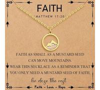Mustard Seed Necklace for women Moving Mountains-Faith Necklace for Women Her Confirmation Inspirational Religious Christian Catholic Baptism Gifts for Teenage Women, Stainless Steel, No Gemstone