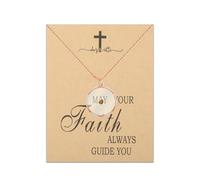 Mustard Seed Pendant Necklace With Message Card May Your Faith Always Guide You Faith Necklace Baptism Gift (UK seed Faith NL), 0.98inch