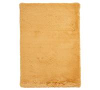 Mustard Shaggy Rug, Plain Rug With 80mm Thickness, Anti-Shed Modern Mustard Rug For Bedroom, & Diningroom-80Cm X 150Cm
