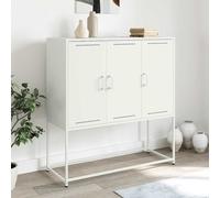 Mustard Steel Highboard Cabinet 100.5x39x107cm Industrial Storage Unit