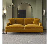 Mustard Velvet 3 Seater Sofa - Payton