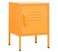 (mustard yellow, 1) vidaXL 1/2x Nightstand Steel Bedside Bed Side Storage Cabinet Multi Colours