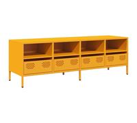 vidaXL TV Cabinet Mustard Yellow 135x39x43.5 cm Cold-rolled Steel, Yellow