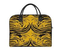 Mustard Yellow And Black Duffel Bag Lightweight Travel Gym Bags Large Capacity Tote Bag for Daily Storage Works Trips