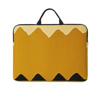 Mustard Yellow and Black Laptop Case 14 Inch Laptop Sleeve Computer Carrying Bag Shockproof Protective Notebook Case Portable Laptop Bag Waterproof Briefcase Bag for Men Women