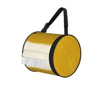 Mustard Yellow And Black Printed, Cylinder Tissue Holder, Tissue Box Cover Hanging Tissue Box Holder Car Tissue Dispenser