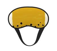 Mustard Yellow and Black Printed, Full Eye Covers Light Blocking Eye Masks Blackout Sleep Eye Muffs