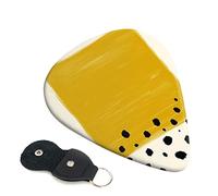 Mustard Yellow and Black Printed Guitar pick Guitar Plectrums for Acoustic Guitar Electric Guitar Bass Guitar - Guitar Accessories - 6 Pack 0.71mm