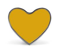Mustard Yellow Button Pin Heart Shape Alloy Lapel Pins Badges Novelty Funny Enamel Pins Personalized Pinback Button Badges Cute Heart Brooche for Jackets Bags